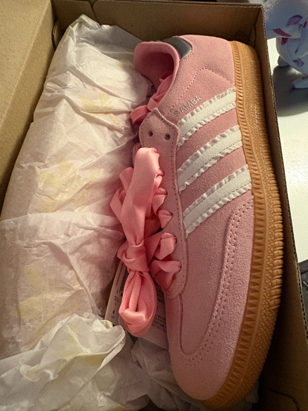 adidas Pink Suede Kids Sneakers with Gum Sole